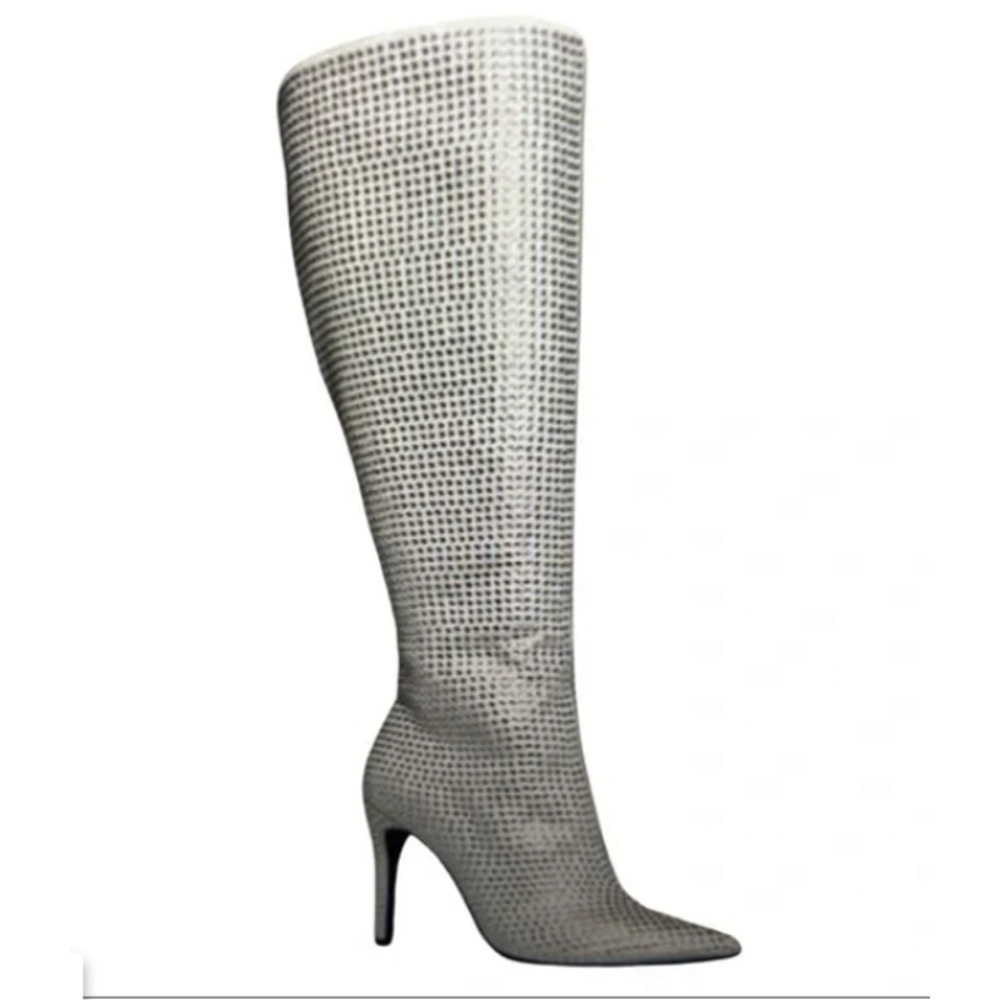 ShoeDazzle Pedrina Rhinestone Heeled Boots - Size 7.5 - Picture 4 of 7